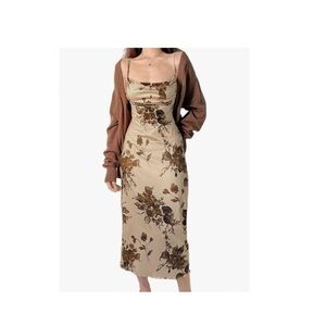 ✨SOLD- Amazon Floral Print Midi Dress